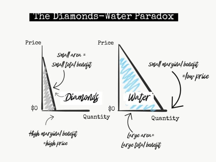 The Diamond-Water Paradox in Economics